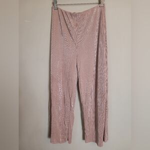 Anthropologie Postmark Shimmering Pink Pleated Skirt Small